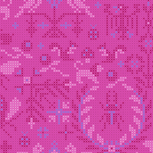 Sun Print 2020 - Menagerie in Dahlia - by Alison Glass with Andover Fabrics