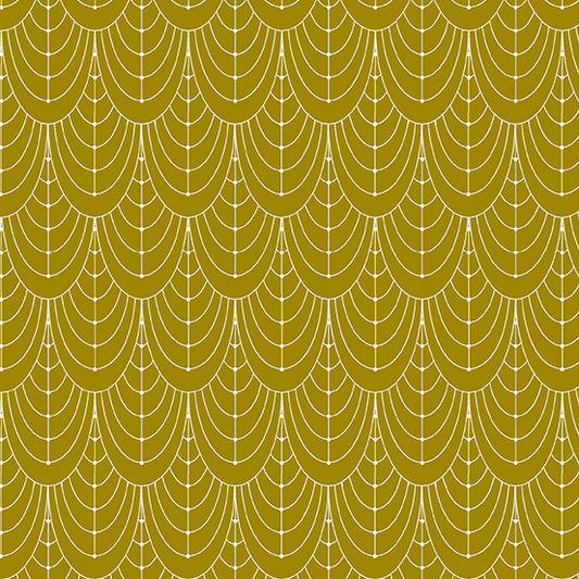 Century Prints - Deco - Curtains in Brass - by Giucy Guice with Andover Fabrics