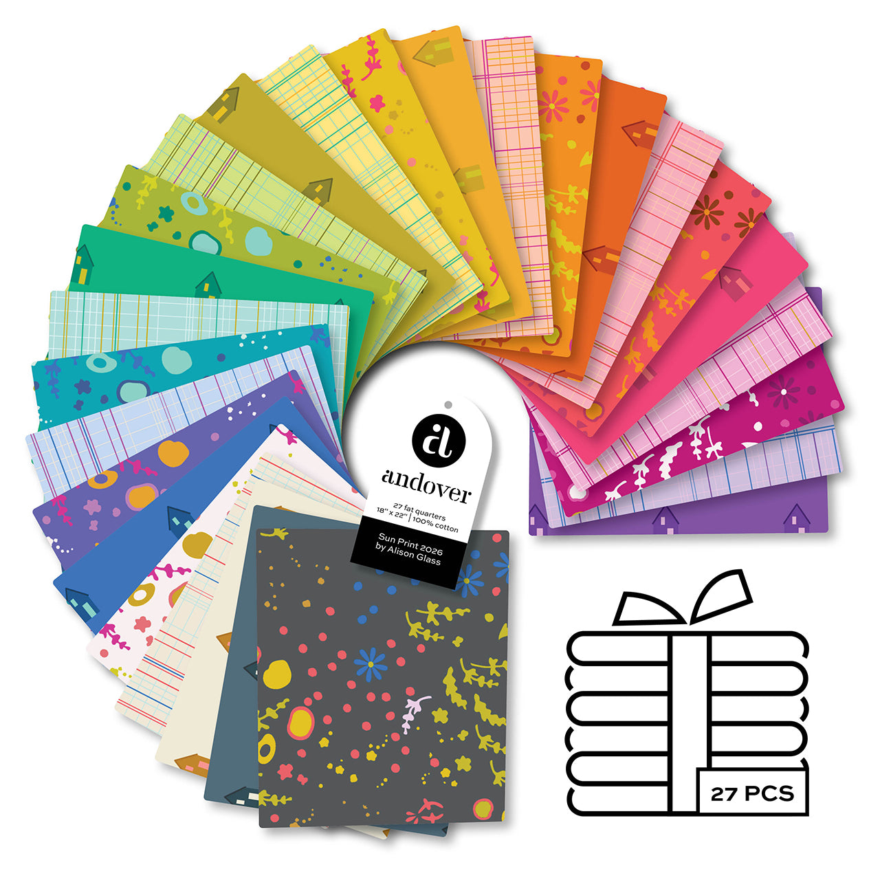 Sun Print 2026 - Fat Quarter Bundle - by Alison Glass with Andover Fabrics