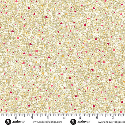 Golden by Makower UK – Scroll (Cream) – by Makower UK with Makower UK