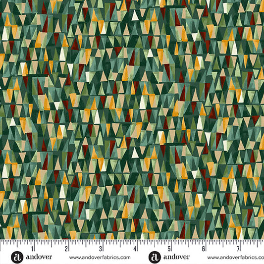 Golden by Makower UK – Geometric (Green) – by Makower UK with Makower UK