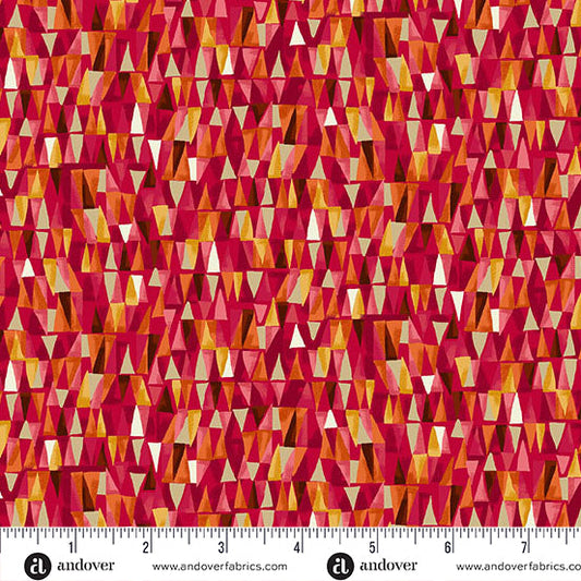 Golden by Makower UK – Geometric (Red) – by Makower UK with Makower UK