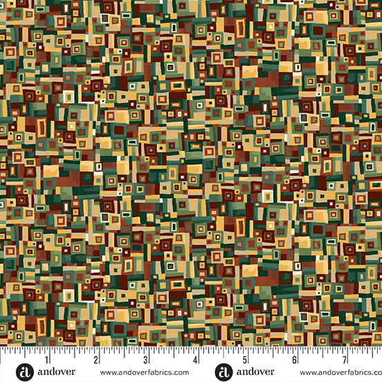Golden by Makower UK – Patchwork (Green) – by Makower UK with Makower UK