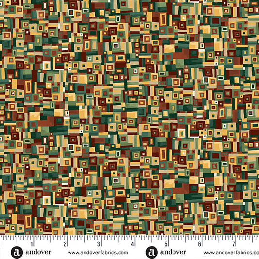 Golden by Makower UK – Patchwork (Green) – by Makower UK with Makower UK
