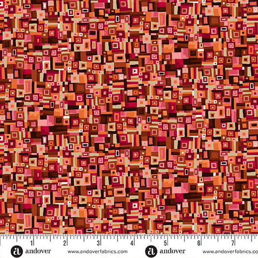 Golden by Makower UK – Patchwork (Red) – by Makower UK with Makower UK