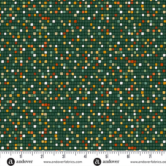 Golden by Makower UK – Mosaic (Green) – by Makower UK with Makower UK