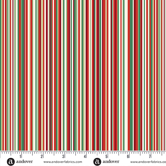 Adorn - Classic Stripe in Cream - by Makower UK with Andover Fabrics