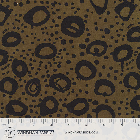 Moody Mod: Part 1 - Zen Garden in Chocolate Donut - by Marcia Derse with Windham Fabrics
