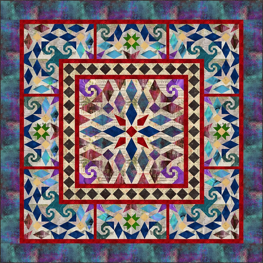 Ember Glass Quilt Kit featuring Tim Holtz Eclectic Elements & Sue Penn Textures
