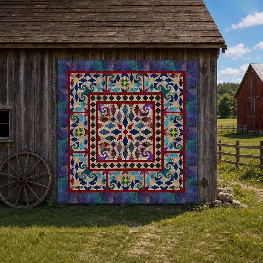 Ember Glass Quilt Kit featuring Tim Holtz Eclectic Elements & Sue Penn Textures