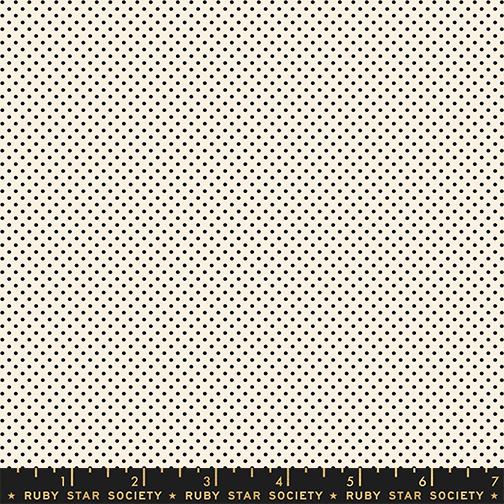 1-800 Calico - Mini Dots in Black on Natural -  by Ruby Star Society with Moda Fabrics