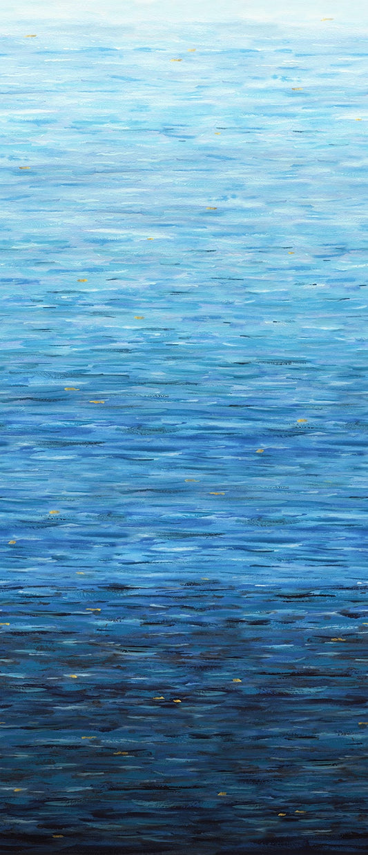 Behind Blue Eyes fabric – Water Texture Ombre print – by Funny Girl for Studio E Fabrics