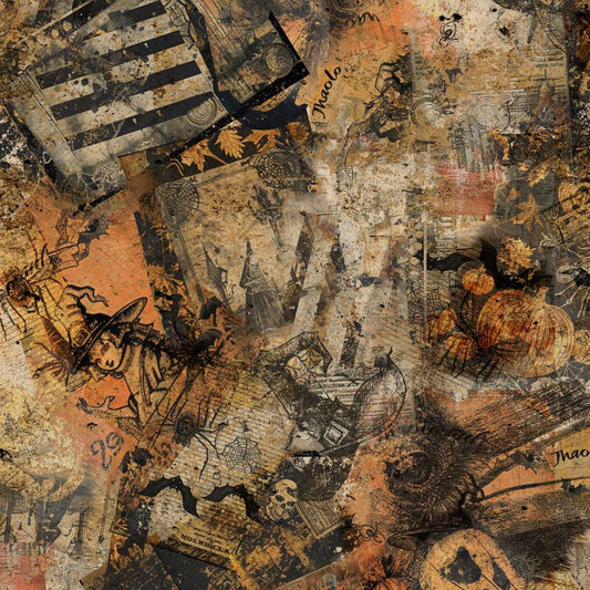 Scary Spice - Paper Collage - by Funny Girl with Studio E Fabrics