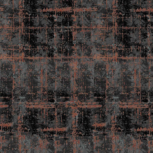 Scary Spice - Rough Plaid in Graphite - by Funny Girl with Studio E Fabrics