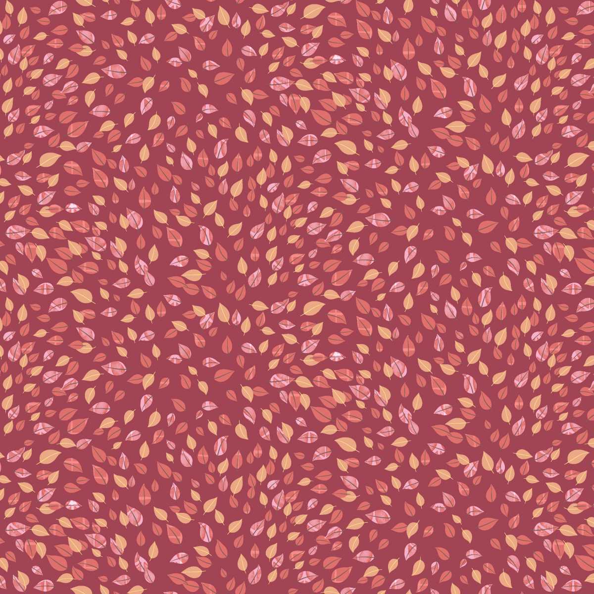 Free Falling - Swirling Leaves in Auburn - by Funny Girl with Studio E Fabrics