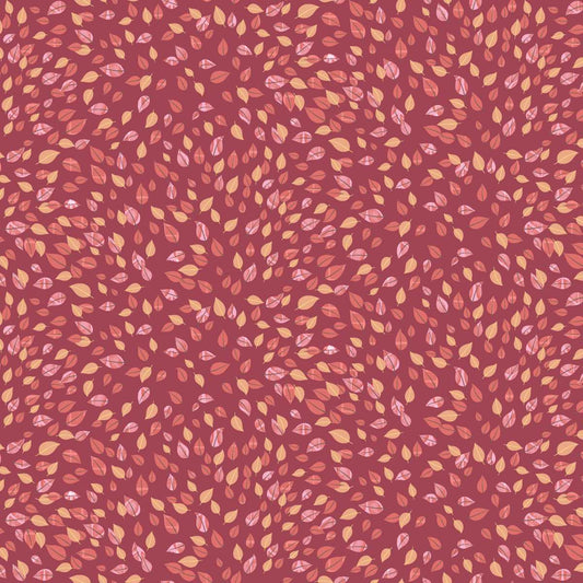 Free Falling - Swirling Leaves in Auburn - by Funny Girl with Studio E Fabrics