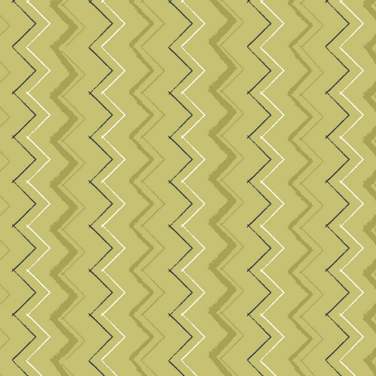 Free Falling - Zig Zag in Matcha - by Funny Girl with Studio E Fabrics