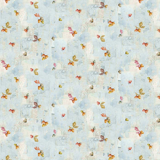 Free Falling - Colorful Acorns in Ice - by Funny Girl with Studio E Fabrics