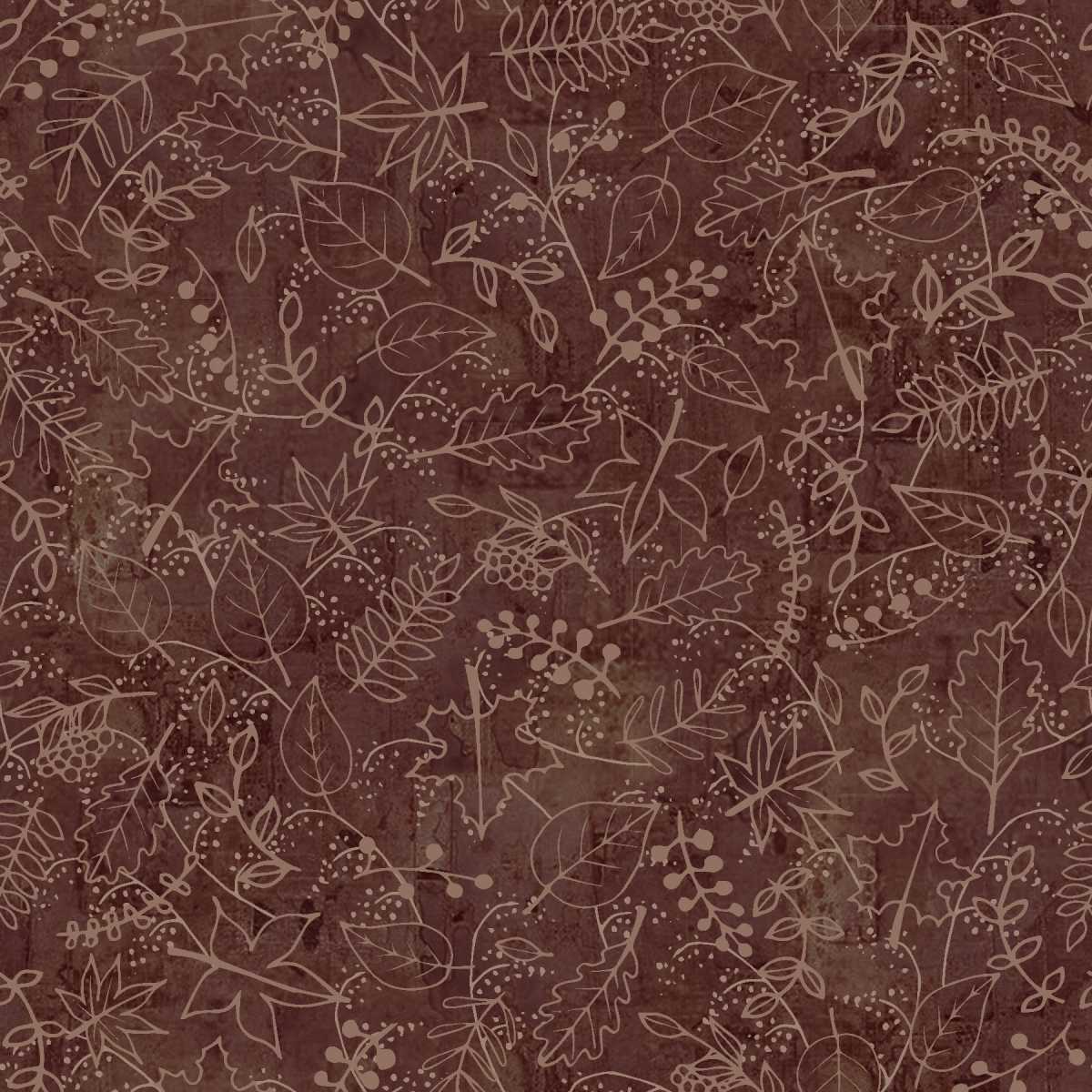 Free Falling - Fall Foliage in Mocha - by Funny Girl with Studio E Fabrics