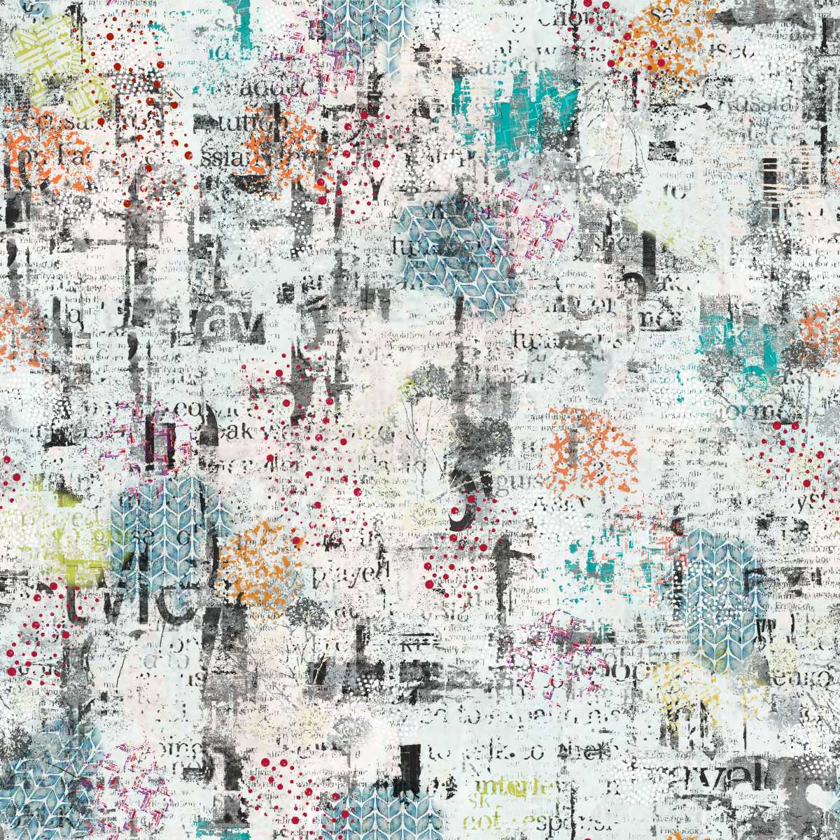 Free Falling - Paper Match in Pearl - by Funny Girl with Studio E Fabrics