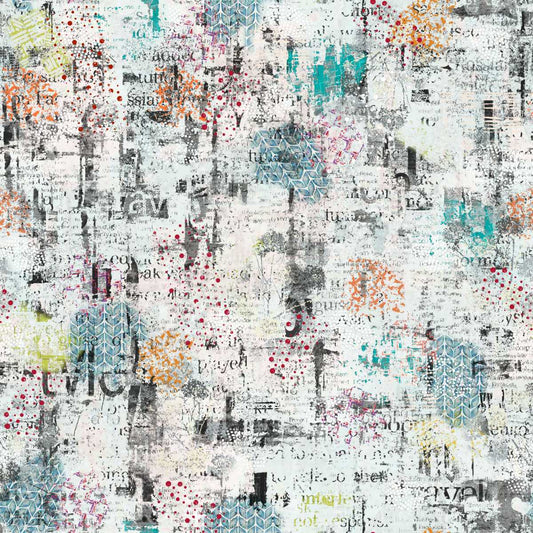 Free Falling - Paper Match in Pearl - by Funny Girl with Studio E Fabrics