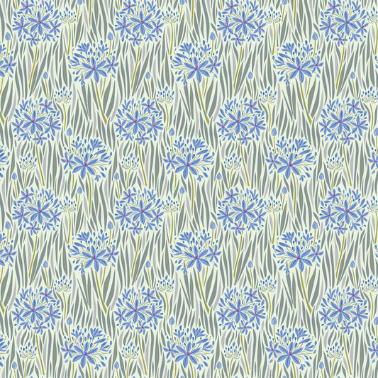 Wandering Eye - Agapantha in Cool by Kathy Doughty with Figo Fabrics