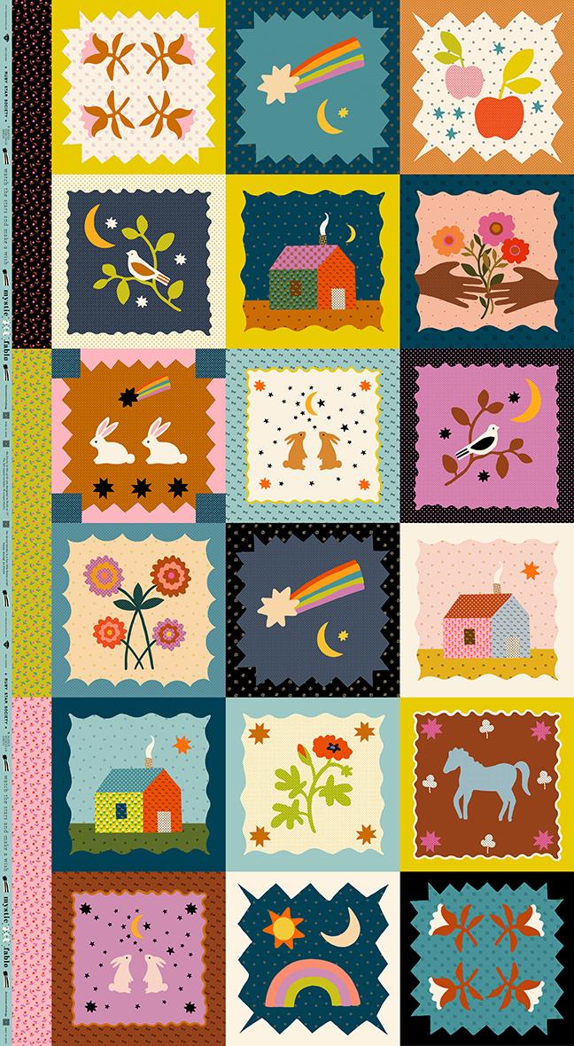 Mystic Fable - Panel Applique in Galaxy - by Alexia Marcelle Abegg with Ruby Star Society