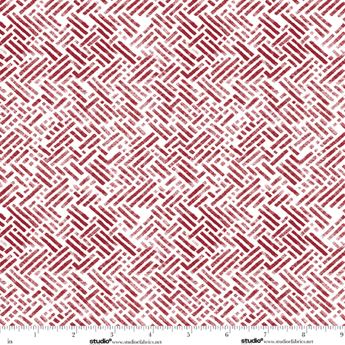 STARS & Stripes - Broken Stripe in Red - by Funny Girl with Studio E Fabrics