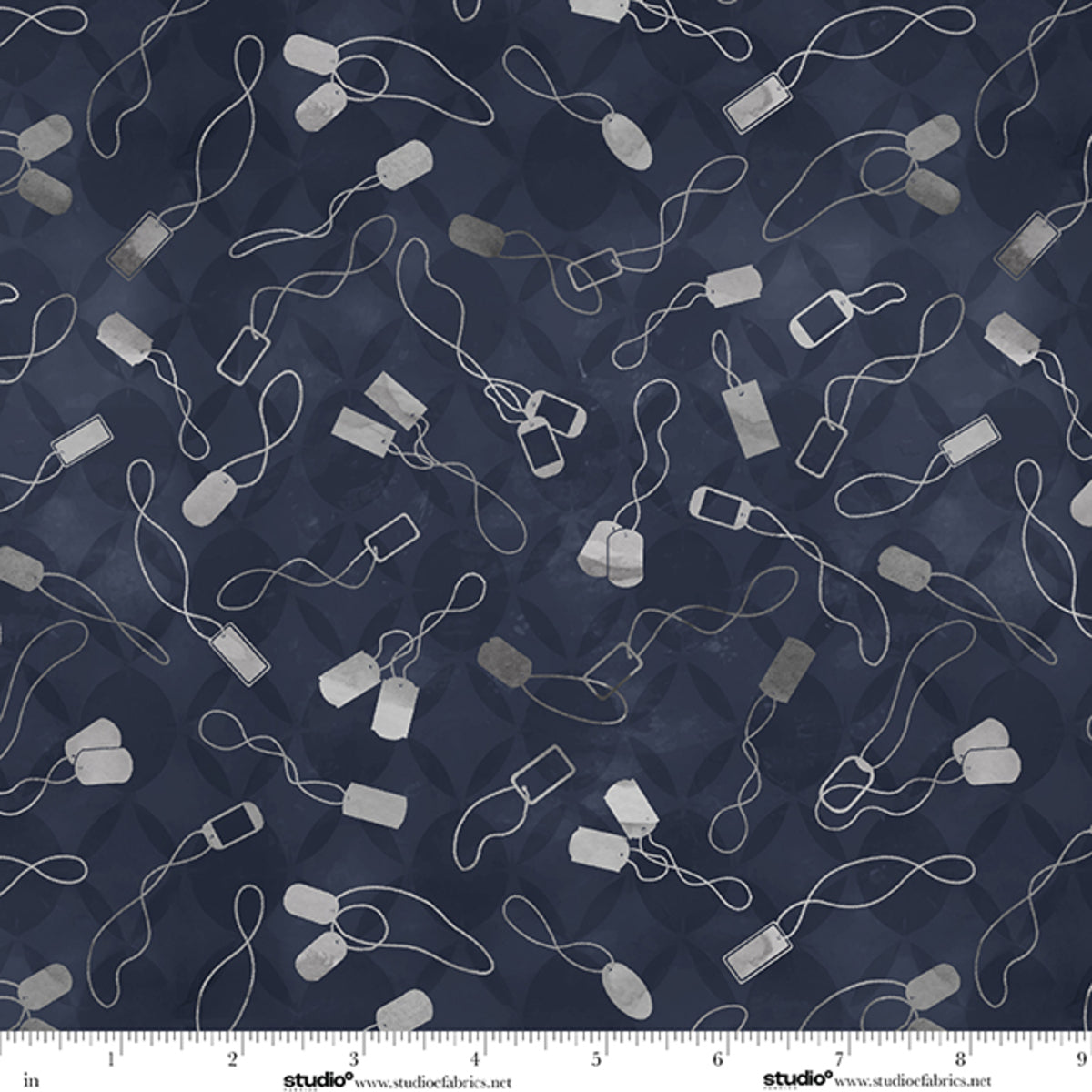 STARS & Stripes - Dog Tag Toss in Midnight - by Funny Girl with Studio E Fabrics