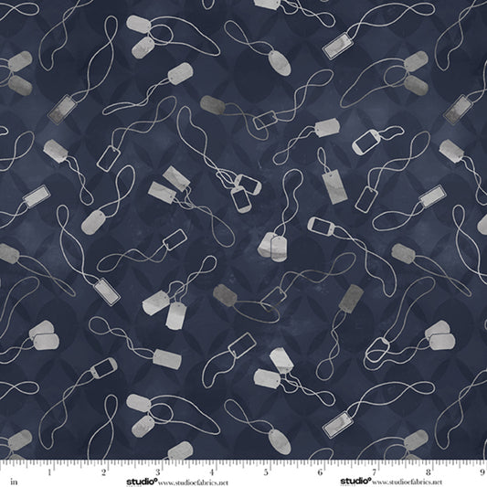 STARS & Stripes - Dog Tag Toss in Midnight - by Funny Girl with Studio E Fabrics