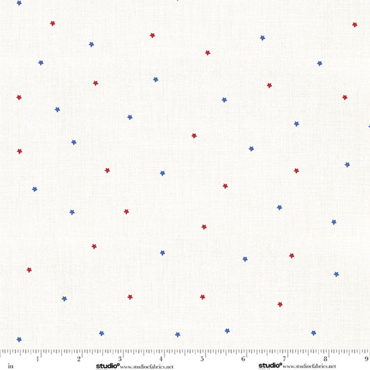 STARS & Stripes - Tiny Stars in Patriotic - by Funny Girl with Studio E Fabrics