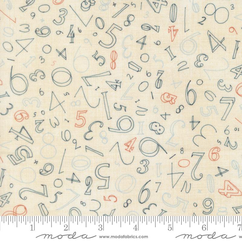 Data - Numerals in Lovelace - by Janet Clare with Moda Fabrics