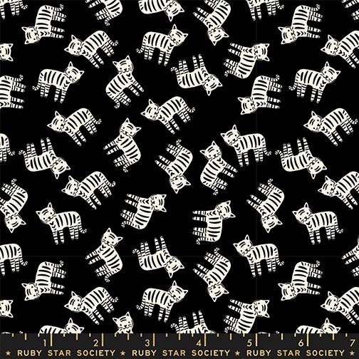 1-800 Calico - Meow in Black - by Ruby Star Society with Moda Fabrics