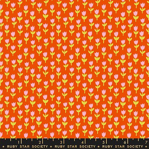 1-800 Calico - Tulips in Warm Red - by Ruby Star Society with Moda Fabrics
