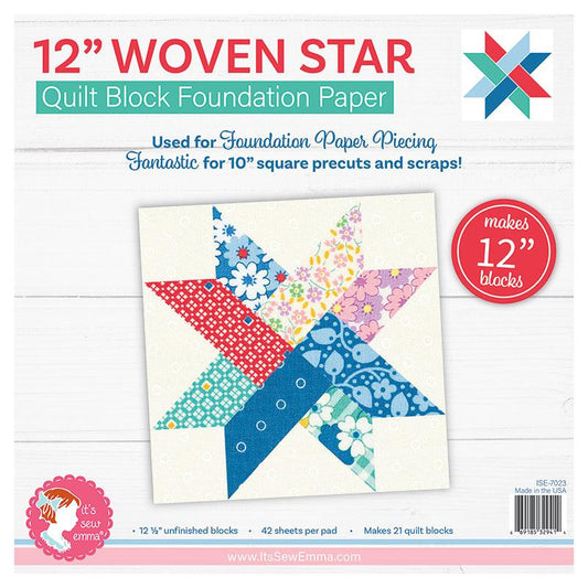 12" Woven Star Foundation Paper Pad