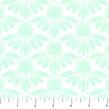 Indelible: Soft - Coneflower | Mint (Half Yard Cut) - by Anna Maria Textiles