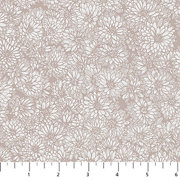 Indelible: Soft - Mums | Beige (Half Yard Cut) - by Anna Maria Textiles