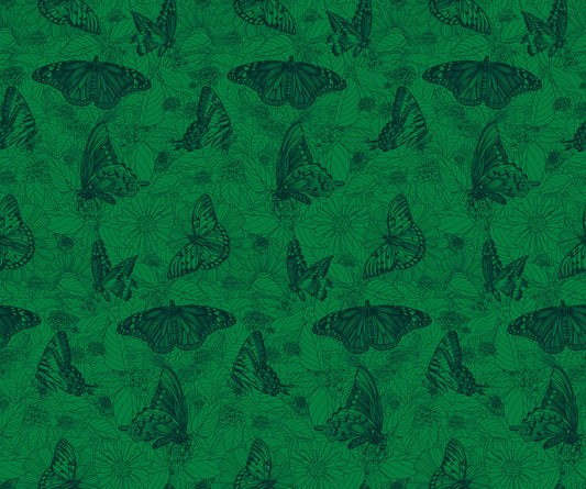 Indelible Ink - Winging It in Jade - by Anna Maria Textiles