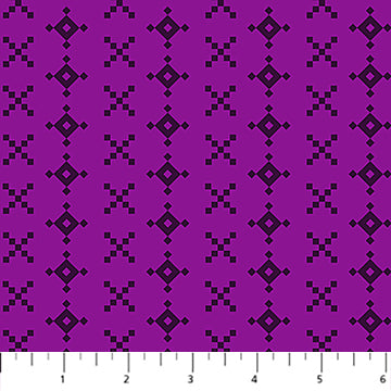 Little Heiress - Treasure Map in Violet - by Anna Maria Textiles with Northcott Fabrics
