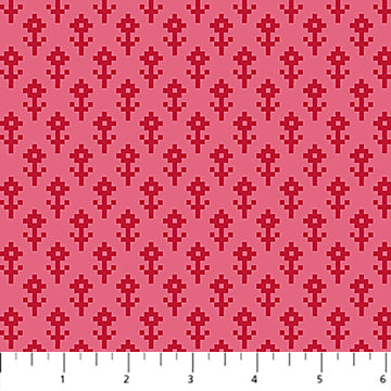 Little Heiress - Sprout in Rouge - by Anna Maria Textiles with Northcott Fabrics