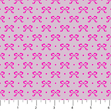 Little Heiress - Bows in Fuchsia - by Anna Maria Textiles with Northcott Fabrics