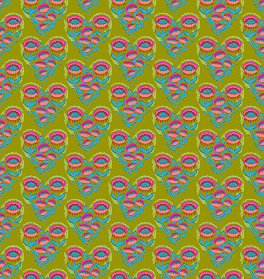 Allegory - Pitterpat in Lichen - by Anna Maria Textiles with Northcott Fabrics