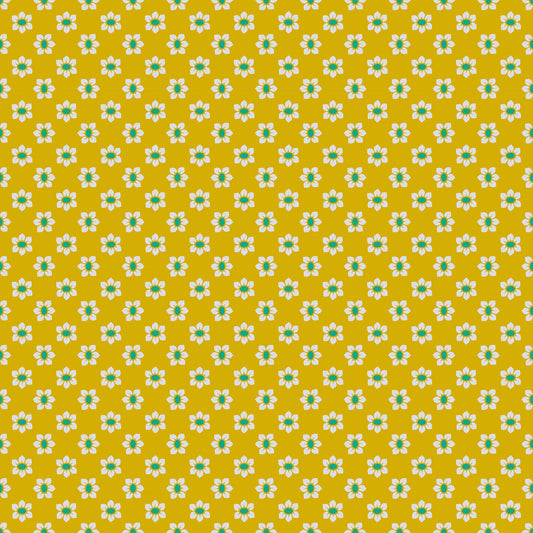 Allegory - Stamped in Golden - by Anna Maria Textiles with Northcott Fabrics