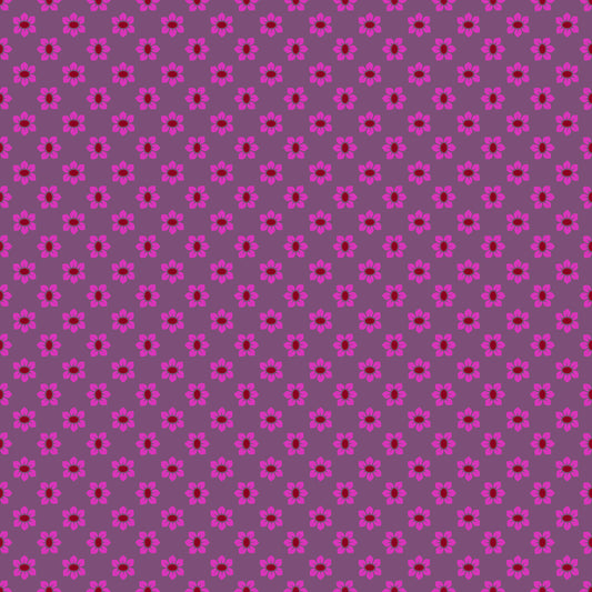 Allegory - Stamped in Plum - by Anna Maria Textiles with Northcott Fabrics