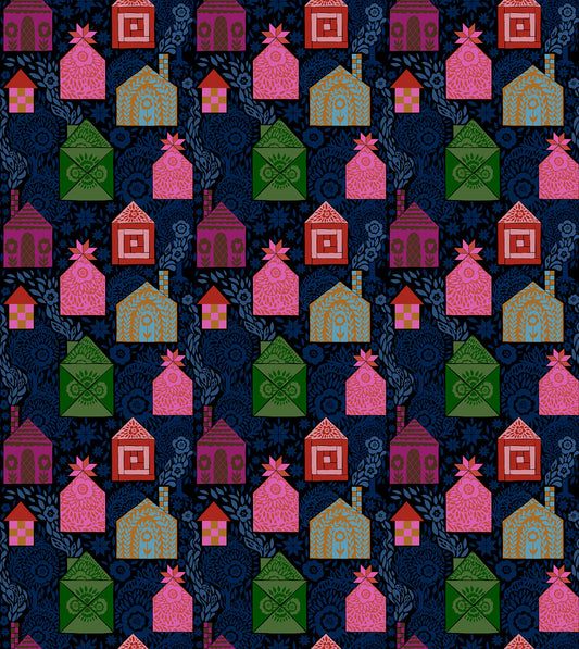 Allegory - Storybook in Dark - by Anna Maria Textiles with Northcott Fabrics