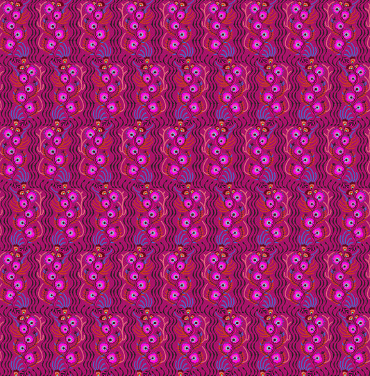 Allegory - Tambourine in Magenta - by Anna Maria Textiles with Northcott Fabrics