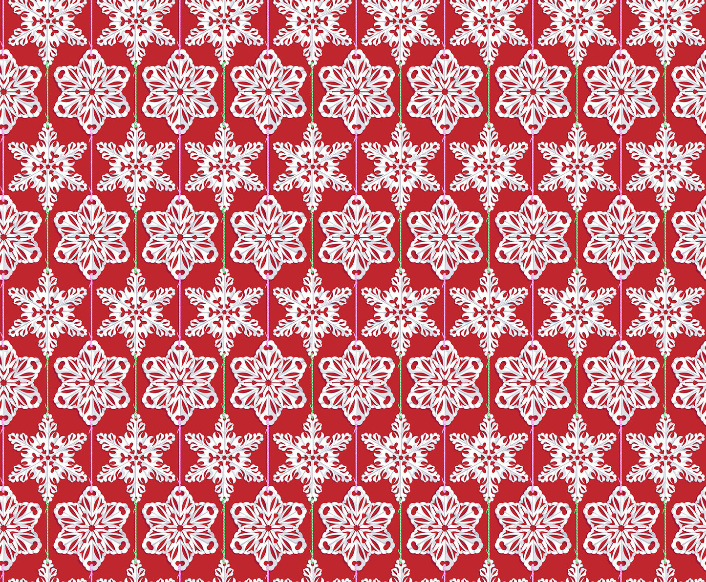 Cozy Christmas - Paperflakes in Red Hot - by Anna Maria Textiles with Northcott Fabrics