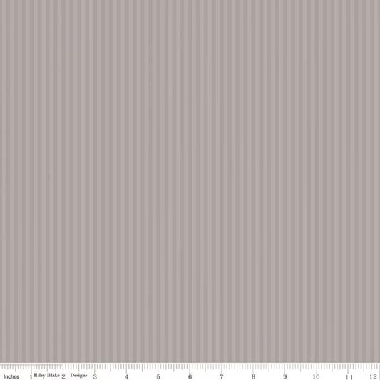 Stripes Fabric - 1/8" Tonal Stripe Gray by Riley Blake Designs