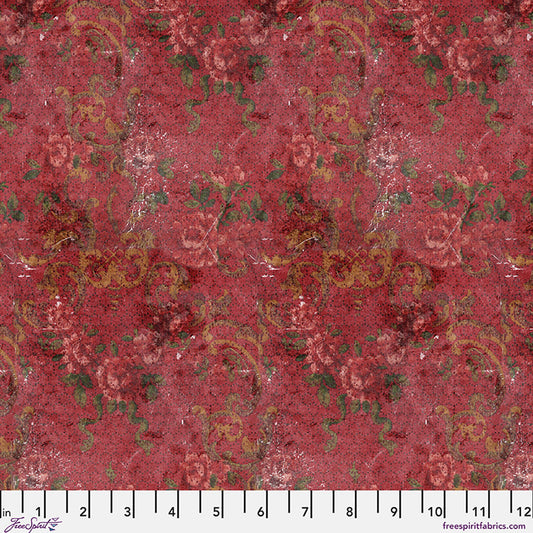 Palette Canvas Cloth - Red Tapestry - by Tim Holtz with FreeSpirit Fabrics