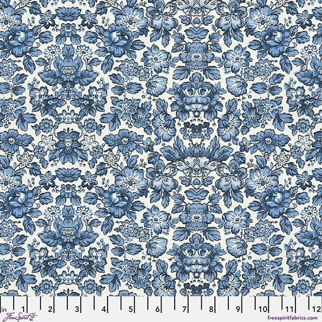 Palette Canvas Cloth - Indigo Wallpaper - by Tim Holtz with FreeSpirit Fabrics